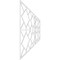 Ekena Millwork Set of Four Panels for 94 1/2"W x 36 1/4"H Hudson Fretwork Wainscot Wall Paneling WPKP18X01X47HSN - alternate 4